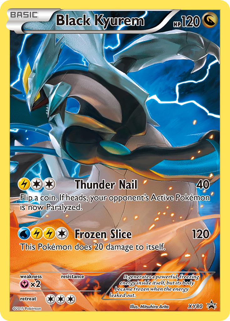 Black Kyurem Pokémon Card XY80/211 from XY Black Star Promos