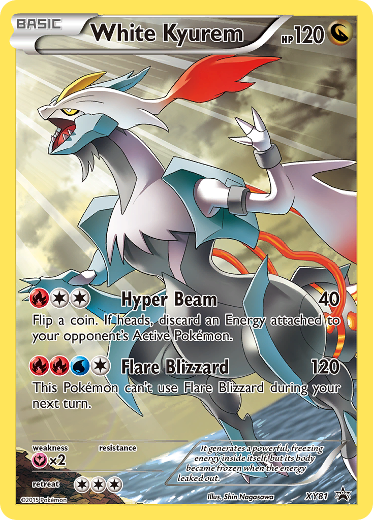 White Kyurem Pokémon Card XY81/211 from XY Black Star Promos