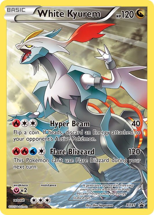 White Kyurem Pokémon Card XY81/211 from XY Black Star Promos
