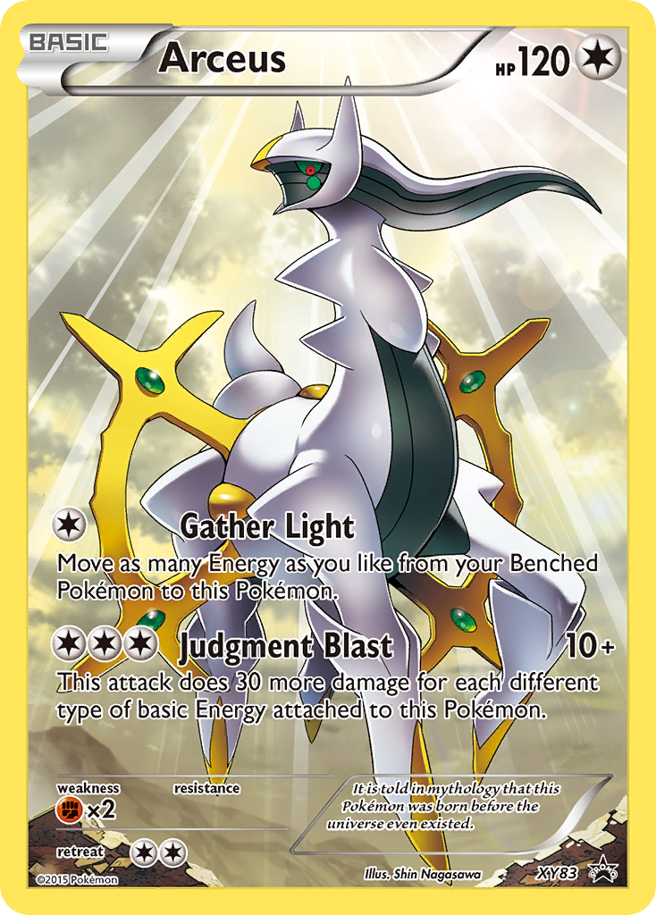 Arceus Pokémon Card XY83/211 from XY Black Star Promos