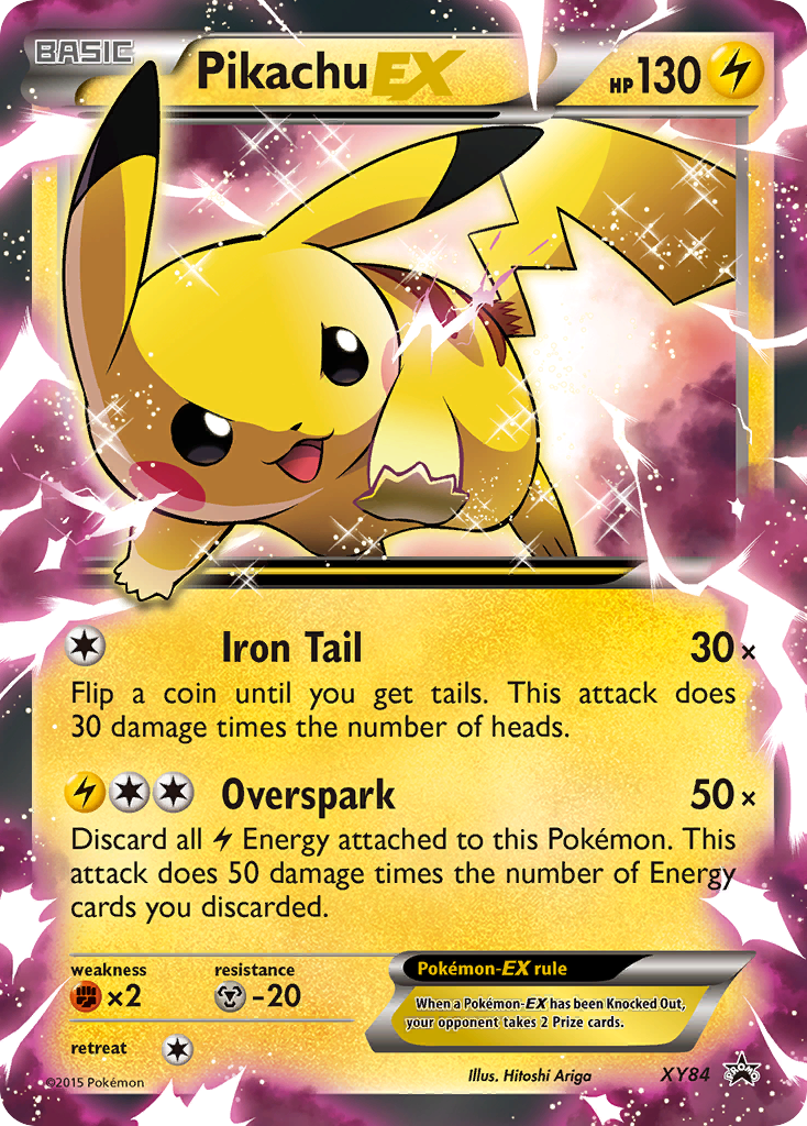 Pikachu-EX Pokémon Card XY84/211 from XY Black Star Promos