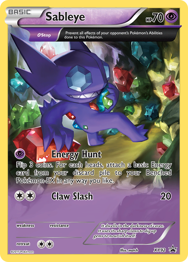Sableye Pokémon Card XY92/211 from XY Black Star Promos