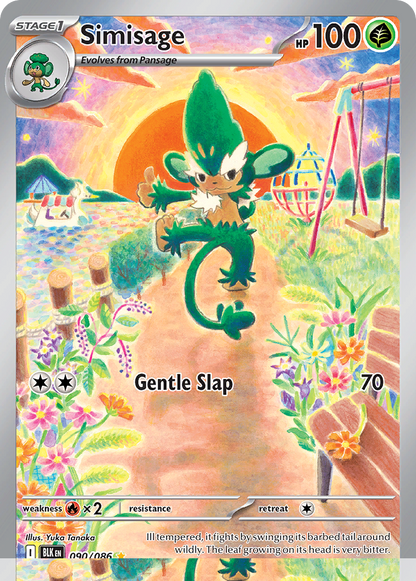 Simisage Pokémon Card 090/086 from Black Bolt