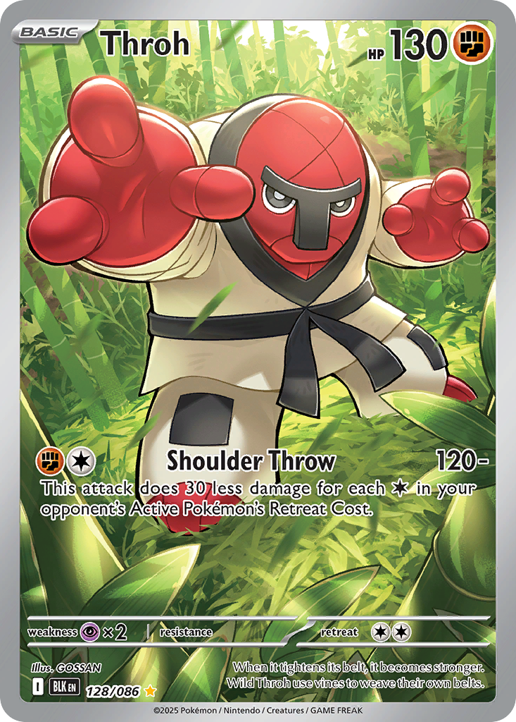 Throh Pokémon Card 128/086 from Black Bolt